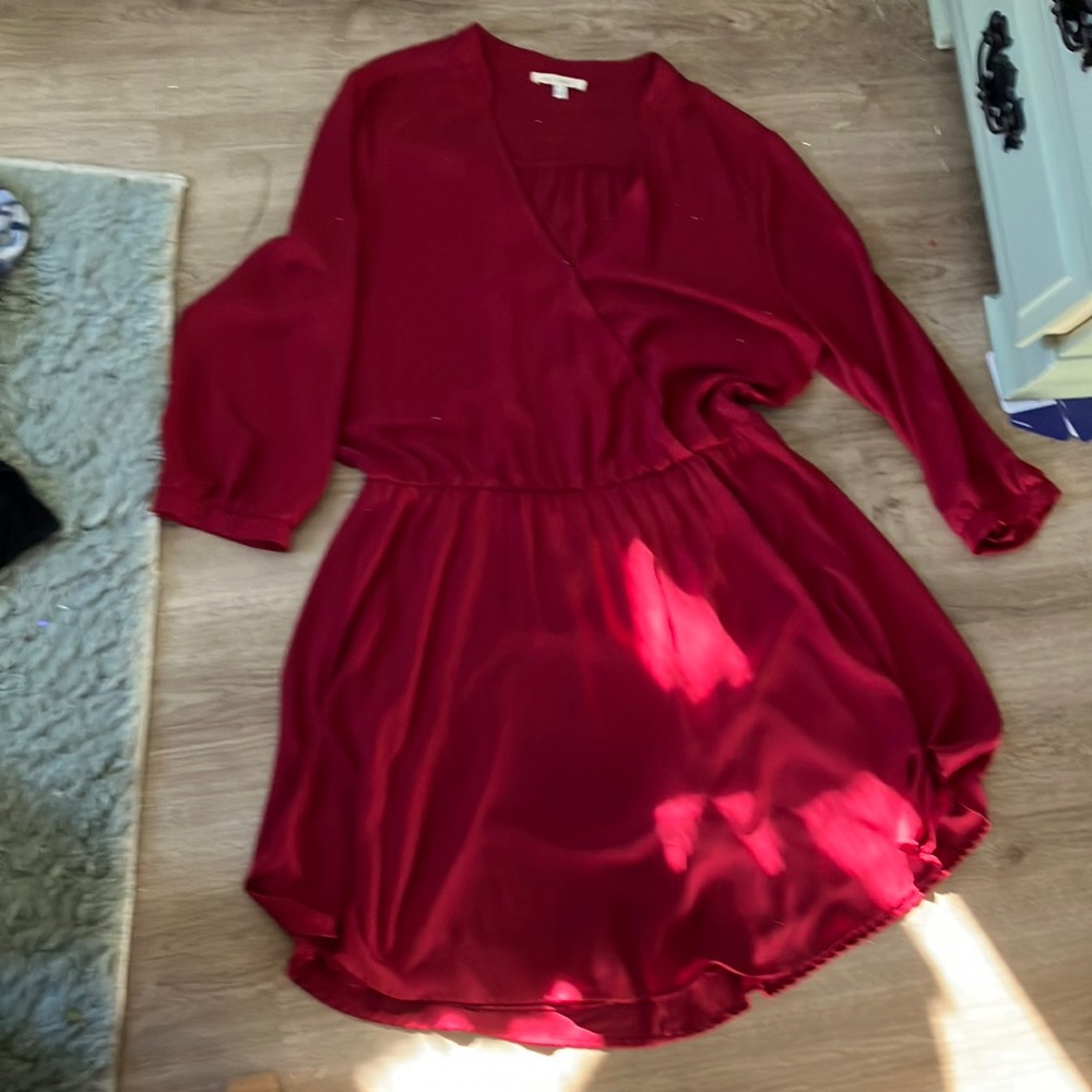 Red longsleeve dress